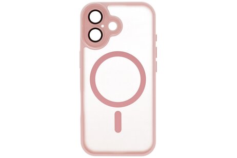 Mat-Transparent met Camera Beschermer Magsafe Case voor iPhone 17 Roze