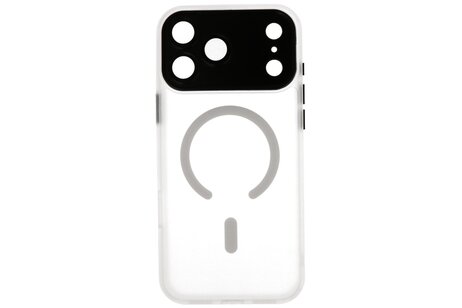 Mat-Transparent met Camera Beschermer Magsafe Case voor iPhone 17 Pro Wit