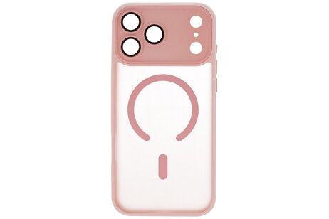 Mat-Transparent met Camera Beschermer Magsafe Case voor iPhone 17 Pro Roze