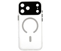 Mat-Transparent met Camera Beschermer Magsafe Case voor iPhone 17 Pro Max Wit