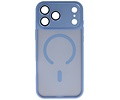 Mat-Transparent met Camera Beschermer Magsafe Case voor iPhone 17 Pro Max Blauw