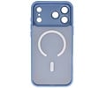Mat-Transparent met Camera Beschermer Magsafe Case voor iPhone 17 Pro Max Blauw