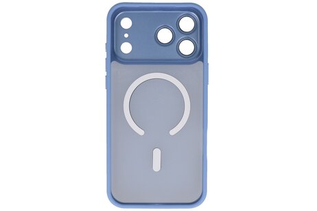 Mat-Transparent met Camera Beschermer Magsafe Case voor iPhone 17 Pro Max Blauw