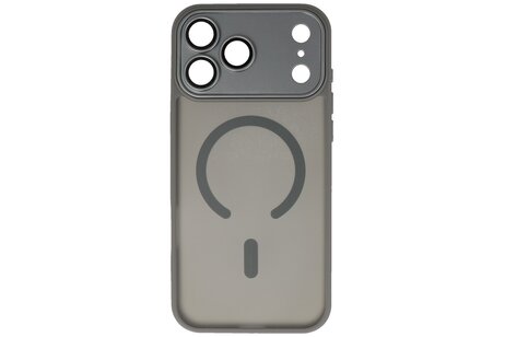 Mat-Transparent met Camera Beschermer Magsafe Case voor iPhone 17 Pro Max Grijs