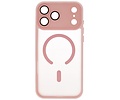 Mat-Transparent met Camera Beschermer Magsafe Case voor iPhone 17 Pro Max Roze