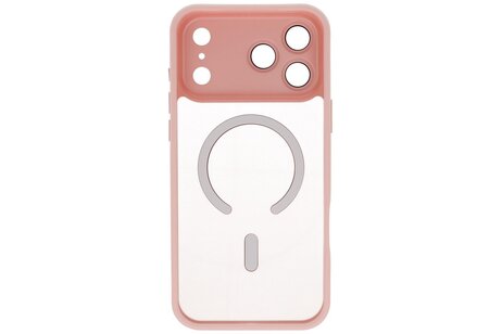 Mat-Transparent met Camera Beschermer Magsafe Case voor iPhone 17 Pro Max Roze