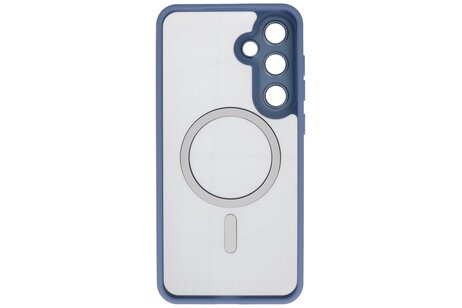 Mat-Transparent met Camera Beschermer Case voor Samsung Galaxy S24 Plus - S25 Plus Blauw