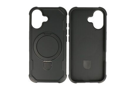 Leger Serie - Magsafe met Staande Functie Hoesje voor de iPhone 17 Zwart