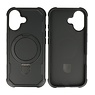 Leger Serie - Magsafe met Staande Functie Hoesje iPhone 17 Zwart