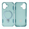 Leger Serie - Magsafe met Staande Functie Hoesje iPhone 17 Turquoise