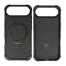 Leger Serie - Magsafe met Staande Functie Hoesje iPhone 17 Air Zwart