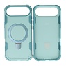Leger Serie - Magsafe met Staande Functie Hoesje iPhone 17 Air Turquoise