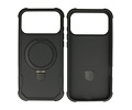 Leger Serie - Magsafe met Staande Functie Hoesje voor de iPhone 17 Pro Zwart