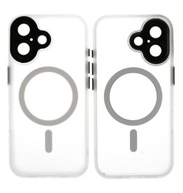 Mat-Transparent met Camera Beschermer Magsafe Case voor iPhone 17 Wit