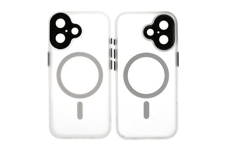 Mat-Transparent met Camera Beschermer Magsafe Case voor iPhone 17 Wit