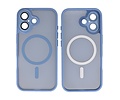 Mat-Transparent met Camera Beschermer Magsafe Case voor iPhone 17 Blauw
