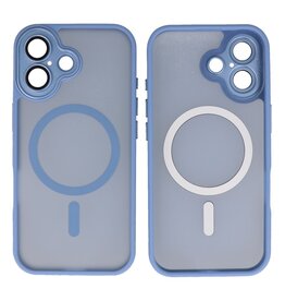 Mat-Transparent met Camera Beschermer Magsafe Case voor iPhone 17 Blauw