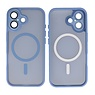 Mat-Transparent met Camera Beschermer Magsafe Case voor iPhone 17 Blauw