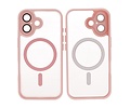 Mat-Transparent met Camera Beschermer Magsafe Case voor iPhone 17 Roze