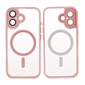 Mat-Transparent met Camera Beschermer Magsafe Case voor iPhone 17 Roze