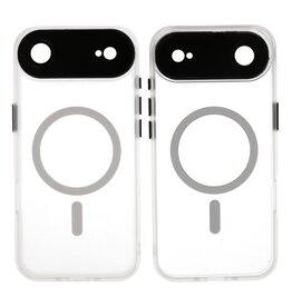 Mat-Transparent met Camera Beschermer Magsafe Case voor iPhone 17 Air Wit