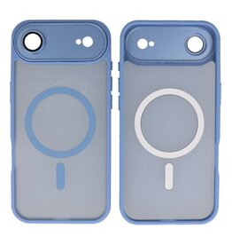 Mat-Transparent met Camera Beschermer Magsafe Case voor iPhone 17 Air Blauw