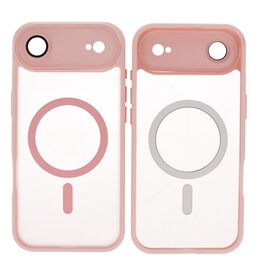Mat-Transparent met Camera Beschermer Magsafe Case voor iPhone 17 Air Roze
