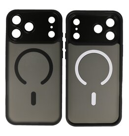 Mat-Transparent met Camera Beschermer Magsafe Case voor iPhone 17 Pro Zwart