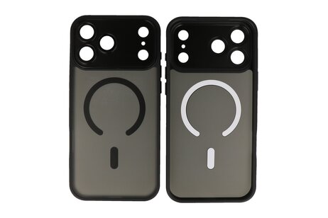 Mat-Transparent met Camera Beschermer Magsafe Case voor iPhone 17 Pro Zwart