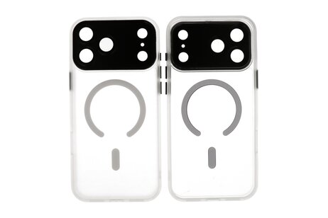 Mat-Transparent met Camera Beschermer Magsafe Case voor iPhone 17 Pro Wit