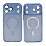 Mat-Transparent met Camera Beschermer Magsafe Case voor iPhone 17 Pro Blauw