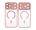 Mat-Transparent met Camera Beschermer Magsafe Case voor iPhone 17 Pro Roze