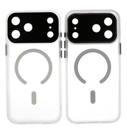 Mat-Transparent met Camera Beschermer Magsafe Case voor iPhone 17 Pro Max Wit