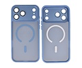 Mat-Transparent met Camera Beschermer Magsafe Case voor iPhone 17 Pro Max Blauw
