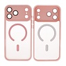 Mat-Transparent met Camera Beschermer Magsafe Case voor iPhone 17 Pro Max Roze