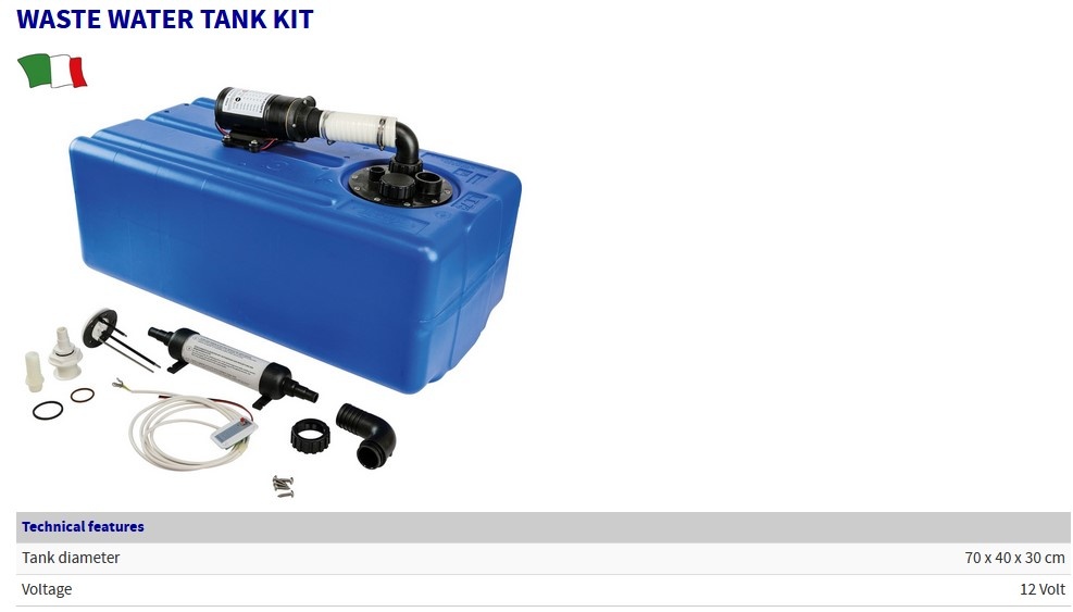 Vuilwatertank, complete set