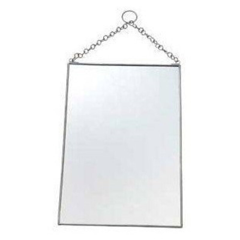 Madam Stoltz-collectie Madam Stoltz Wandspiegel zilver groot