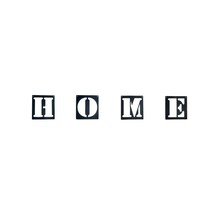 Madam Stoltz Letters set "HOME" (10927home)