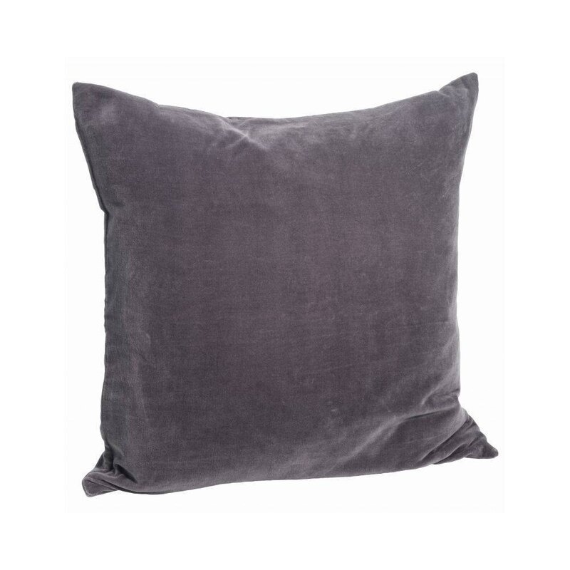 Madam Stoltz-collectie Madam Stoltz Velours kussenhoes dark purple