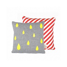 ferm LIVING Kussen Raindrops neon