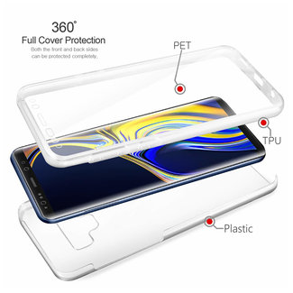 MSS Samsung Galaxy Note 9 Transparent TPU 360 ° grad TPU silikone 2 i 1 etui