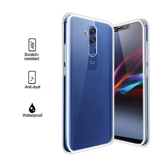 MSS Coque Huawei Mate 20 Lite Transparent TPU 360 ° TPU Silicone 2 en 1