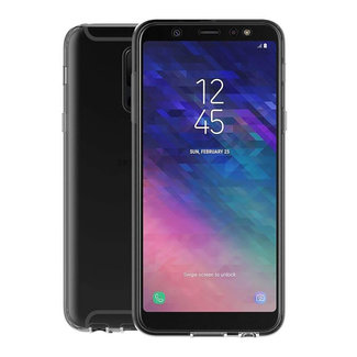 MSS Custodia 2 in 1 in silicone TPU trasparente a 360 ° per Samsung Galaxy A6 Plus 2018