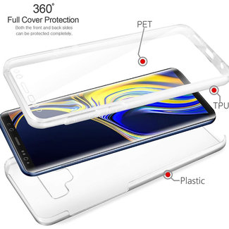 MSS Coque Samsung Galaxy A9 (2018) TPU transparente à 360 ° en silicone TPU 2 en 1