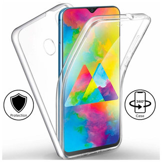 MSS Funda Samsung Galaxy M20 Transparente TPU 360 ° TPU Silicona 2 en 1