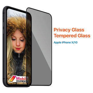 MSS Apple iPhone 11 Pro / X / XS Transparentes Sichtschutzglas Gehärtetes Glas