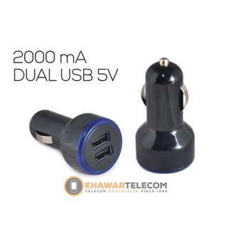 Biladapter 2000 mA Dual USB