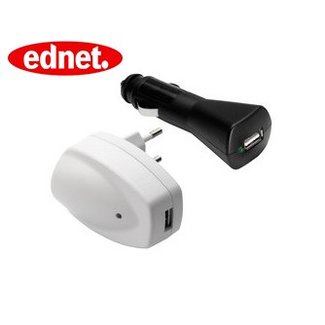 Adapter Ednet USB-portopladersæt