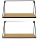 Wandregal "Wood & Metal", 2er Set