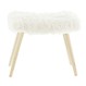 Kunstfell-Hocker "White"